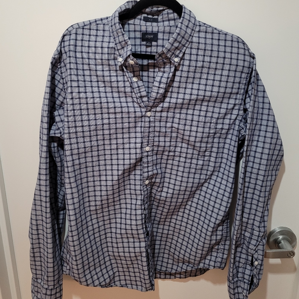 Men's XL Slim Fit J. Crew Secret Wash Button Down